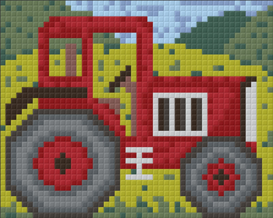 Farmyard Tractor One [1] Baseplate PixelHobby Mini-mosaic Art Kit image 0
